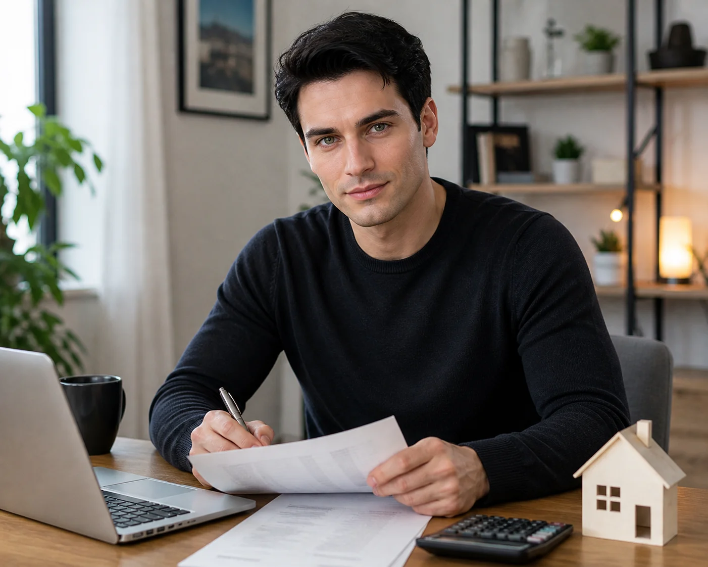 Personal loan applicant signing approval paperwork